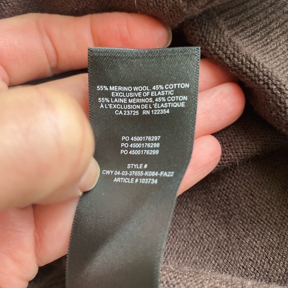 Wilfred x Aritzia Women’s V Neck Wool Blend Cardigan in Brown Size XS Minimal - Picture 4 of 6